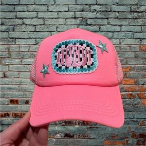 Howdy Hot Pink & Turquoise Trucker Hat